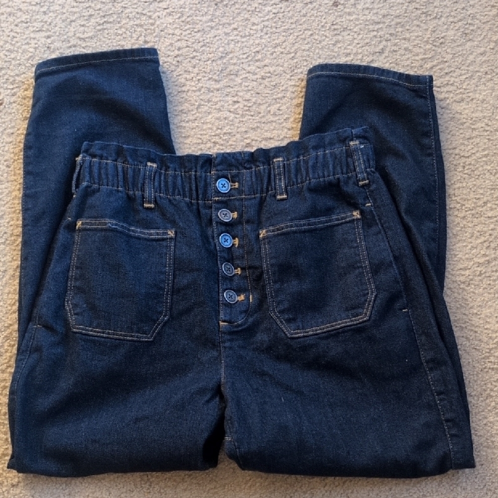 Pilcro By Anthropologie Button Fly High Rise Ankle Jeans Size Small